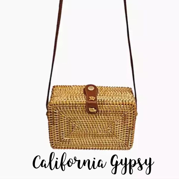 Boho gypsy rattan crossbody bag - Picture 5 of 8
